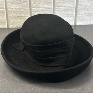 Scala 100% Wool Elegant Women's Black Hat